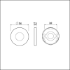 Afbeeldingen van OXLOC Krukrozet Toulouse aluminium zwart 55MM