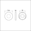 Afbeeldingen van OXLOC Krukrozet Toulouse aluminium zwart 55MM