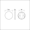 Afbeeldingen van OXLOC Rozet blind Toulouse aluminium zwart 55MM