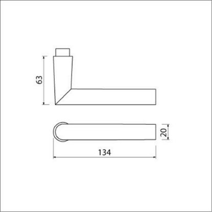 Afbeeldingen van OXLOC Deurkruk haaks-model Nice aluminium zwart 37-52MM