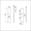 Afbeeldingen van OXLOC Veiligheidslangschild kerntrekbeveiliging + profielcilinder recht zwart PC55 38-42MM