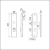 Afbeeldingen van OXLOC Veiligheidslangschild kerntrekbeveiliging + profielcilinder recht zwart PC72 38-42MM