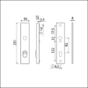 Afbeeldingen van OXLOC Veiligheidslangschild kerntrekbeveiliging + profielcilinder recht zwart PC92 38-42MM