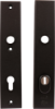 Afbeeldingen van OXLOC Veiligheidslangschild kerntrekbeveiliging + profielcilinder recht zwart PC92 38-42MM