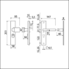 Afbeeldingen van OXLOC Veiligheidslangschild deurduwer + kerntrekbeveiliging recht zwart PC55 38-42MM