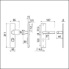 Afbeeldingen van OXLOC Veiligheidslangschild deurduwer + kerntrekbeveiliging recht zwart PC72 38-42MM