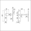 Afbeeldingen van OXLOC Veiligheidslangschild deurduwer + kerntrekbeveiliging recht zwart PC72 38-42MM