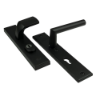 Afbeeldingen van OXLOC Veiligheidslangschild deurduwer + kerntrekbeveiliging recht zwart PC72 38-42MM