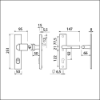 Afbeeldingen van OXLOC Veiligheidslangschild deurduwer + kerntrekbeveiliging recht zwart PC92 38-42MM