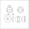 Afbeeldingen van OXLOC Vrij/bezetrozet Touluse aluminium zwart 55MM