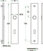 Afbeeldingen van OXLOC Langschild krukgat + sleutelgat rechthoek-model RVS SL56