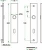 Afbeeldingen van OXLOC Langschild krukgat + sleutelgat rechthoek-model RVS SL56