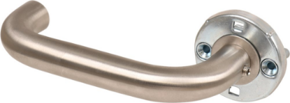 Afbeeldingen van OXLOC Deurkruk/knop + rozet D-model Coevorden RVS 37-47MM