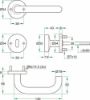 Afbeeldingen van OXLOC Deurkruk/knop + rozet D-model Coevorden RVS 37-47MM