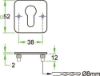Afbeeldingen van OXLOC Rozet profielcilindergat RVS vierkant 52X2MM