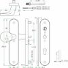 Afbeeldingen van OXLOC Deurduwer veiligheidsgarnituur RVS mat PC92 SKG***