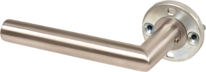 Afbeeldingen van OXLOC Deurkruk/knop + rozet L-model Tilburg RVS 37-47MM