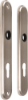 Afbeeldingen van OXLOC Langschild krukgat + profielcilinder ovaal-model RVS PC72