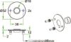 Afbeeldingen van OXLOC Rozet met krukgat RVS rond 52X2MM