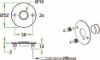 Afbeeldingen van OXLOC Rozet met krukgat RVS rond 52X2MM