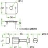 Afbeeldingen van OXLOC Rozet vrij/bezet RVS afgeronde hoek 52X2MM