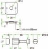 Afbeeldingen van OXLOC Rozet vrij/bezet RVS afgeronde hoek 52X2MM