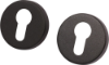 Afbeeldingen van OXLOC Rozet profielcilinder RVS zwart rond kunststof onderrozet 52X11MM