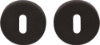 Afbeeldingen van OXLOC Rozet sleutelgat RVS zwart rond stalen onderrozet 54X8MM