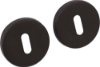 Afbeeldingen van OXLOC Rozet sleutelgat RVS zwart rond stalen onderrozet 54X8MM