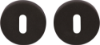 Afbeeldingen van OXLOC Rozet sleutelgat RVS zwart rond stalen onderrozet 54X8MM