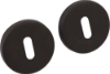 Afbeeldingen van OXLOC Rozet sleutelgat RVS zwart rond stalen onderrozet 54X8MM