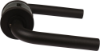 Afbeeldingen van OXLOC Deurkruk + rozet L-model Breda RVS zwart ST 37-42MM