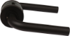 Afbeeldingen van OXLOC Deurkruk + rozet L-model Breda RVS zwart ST 37-42MM