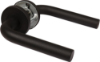 Afbeeldingen van OXLOC Deurkruk + rozet L-model Breda RVS zwart ST 37-42MM