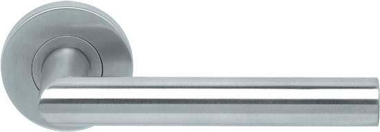 Afbeeldingen van OXLOC Deurkruk + rozet L-model Tilburg RVS ST 37-42MM
