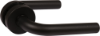 Afbeeldingen van OXLOC Deurkruk + rozet L-model Breda RVS zwart PE 37-42MM