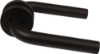 Afbeeldingen van OXLOC Deurkruk + rozet L-model Breda RVS zwart PE 37-42MM