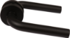 Afbeeldingen van OXLOC Deurkruk + rozet L-model Breda RVS zwart PE 37-42MM