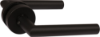 Afbeeldingen van OXLOC Deurkruk + rozet L-model Tilburg RVS zwart PE 37-42MM
