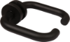 Afbeeldingen van OXLOC Deurkruk + rozet D-model Coevorden RVS zwart PE 37-42MM