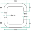 Afbeeldingen van OXLOC Deurkruk U-model RVS zwart 37-56MM