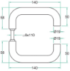 Afbeeldingen van OXLOC Deurkruk U-model RVS zwart 37-56MM