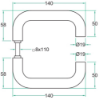 Afbeeldingen van OXLOC Deurkruk U-model RVS zwart 37-56MM