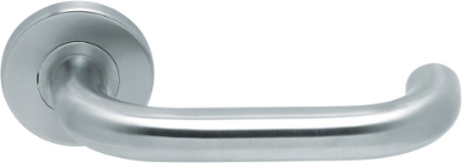 Afbeeldingen van OXLOC Deurkruk + rozet D-model Coevorden RVS ST 37-42MM