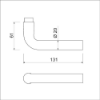 Afbeeldingen van OXLOC Deurkruk gebogen model Lyon aluminium F1 38-46MM