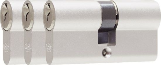 Afbeeldingen van OXLOC Profielcilinder dubbel O3 vernikkeld 30/30MM P3 SKG**