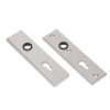 Afbeeldingen van OXLOC Veiligheidskortschild krukgat + profielcilinder binnen/buiten rechte hoeken aluminium PC55