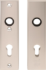 Afbeeldingen van OXLOC Veiligheidskortschild krukgat + profielcilinder binnen/buiten rechte hoeken aluminium PC72