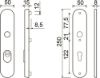 Afbeeldingen van OXLOC Veiligheidslangschild krukgat + kerntrekbeveiliging ovaal aluminium PC72 55MM