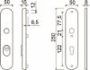 Afbeeldingen van OXLOC Veiligheidslangschild krukgat + kerntrekbeveiliging ovaal aluminium PC72 55MM